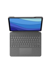 Resim Logitech Combo Touch Apple Uyumlu iPad Pro 12,9 inç (5. ve 6. nesil) ile Çok Yönlü Türkçe Klavyeli Kılıf - Gri 