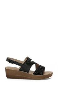 Resim Polaris 409037.Z Siyah Kadın Comfort Sandalet 