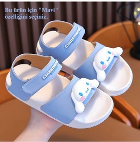 Resim Snapbuy Yazlık Çocuk Sandaleti-kız/erkek, Kaymaz Eva Taban Mavi 