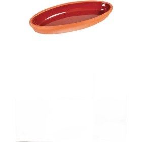 Resim PremiumPort Iki Adet Büyük Boy Oval Sırlı Toprak Güveç ve Balık Tavası Seti 