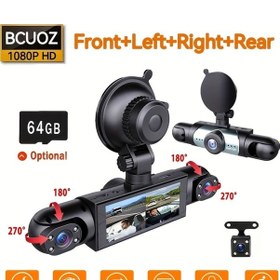 Resim Motion003 Ultimate 4 Kanallı 1080p Hd Araç Kamerası 64gb Hafıza Kartlı 720p İç Kamera Gece Görüş 