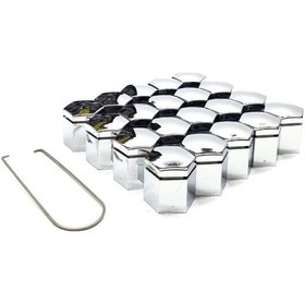 Resim 17 mm Krom Renk Bijon Kapağı 20 Adet 