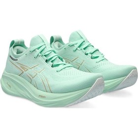 Resim Asics Gel-nimbus 26 Gel Taban Kadın Yeşil Koşu Ayakkabısı Yeşil 