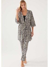 Resim Pierre Cardin Kadın Vanilya Kısa Kol 3'lü Pijama Takımı 8790 001 