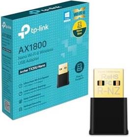 Resim TP-Link Archer TX20U Nano, AX1800 Mbps, Çift Bant, MU-MIMO, USB 2.0, WPA3, Windows 10/11 Uyumlu, Wi-Fi 6 Nano USB Adaptör 