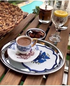 Resim Hitfoni Çelik Servis Sunum Tepsisi Kahve Tepsisi 2 Adet 