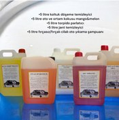 Resim Şimal otokimya market 5'Lİ FULL ARABA TEMİZLEME SETİ/OTO BAKIM SETİ 5 LİTRELİK 