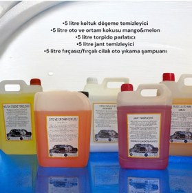 Resim Şimal otokimya market 5'Lİ FULL ARABA TEMİZLEME SETİ/OTO BAKIM SETİ 5 LİTRELİK 