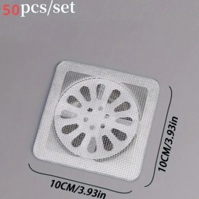 Resim Dashanshop %70 İndirimli 50 Adet Gri Duş Gideri Tıkanıklık Önleyici, Kendinden Yapışkanlı Banyo Ve Mutfak Filtresi 