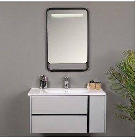 Resim Kobos Linear 100 Cm Banyo Dolabı Seti Light Grey Gri 
