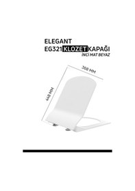 Resim Creavit Elegant Duroplast Yavaş Kapanan Klozet Kapağı İnci Mat Beyaz Beyaz 