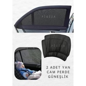 Resim Arka Yan Cam Için Güneşlik Perde Araç Kapı Perdesi (2 Adet) 