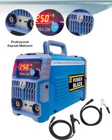 Resim POWER BLACK Germany 250 Amper Profesyonel Dijital Göstergeli Fan Soğutmalıınventör Kaynak Makinası 