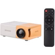Resim Jeemson Mp20 Mini Led Projeksiyon Cihazı Ev Ve Seyahat İçin 720p/1080p Destekli Kumandalı Sarı-beyaz Eu Plug 