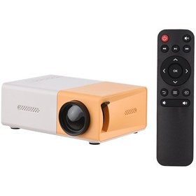 Resim Jeemson Mp20 Mini Led Projeksiyon Cihazı Ev Ve Seyahat İçin 720p/1080p Destekli Kumandalı Sarı-beyaz Eu Plug 