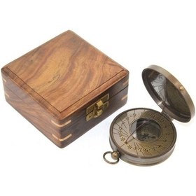 Resim Periboia Ahşap Kutulu Pusula Model 8 