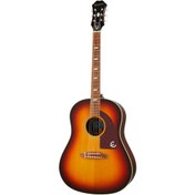 Resim Epiphone Masterbilt Texan Elektro Akustik Gitar (Faded Cherry) 