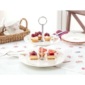 Resim Mcreative Coco Kiraz Desenli 2 Katlı Kek Standı 