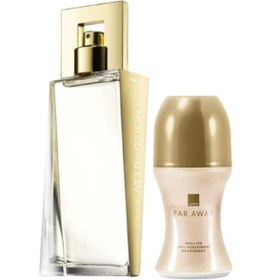Resim Avon Attraction Kadın Parfüm 50 ml ve Far Away Rollon Paketi 