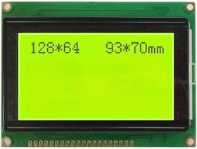 Resim Robotistan 128x64 Grafik LCD, Yeşil Üzerine Siyah 