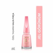 Resim Flormar Jelly Look Yoğun Pigmentli ve Jel Görünümlü Oje JL27 Milky Pinky 