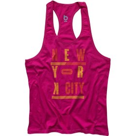 Resim Bluu Fitness Gym Tank Top Sporcu Atleti Newyorkcity Fuşya 
