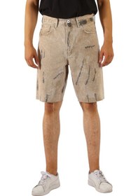 Resim Erkek Denim Şort Bej 