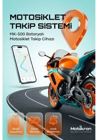 Resim Mk-500-1 Motosiklet Gps Takip Cihazı 2026 - Mıknatıslı Kablosuz Akü Bitirmez 24 Ay Hat Dahil Şarjlı 