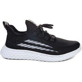 Resim Awidox Rahat, Hafif, Ortopedik, Yazlık, Bağcıksız, Fileli Sneaker Siyah Ayakkabı | Unisex 