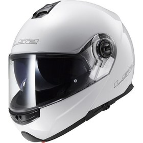 Resim Motospartan Motosiklet Çene Açılıar Kask Ls2 FF325 Strobe Beyaz [medıum] 