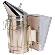 Resim Ağaç Kovanı Dumanı Ağır Hizmet Paslanmaz Çelik Arı Kovanı Dumanı Isı Kalkanı Koruması İle Başlangıç Arıcısı İçin Arıcılık Ekipman Seti 