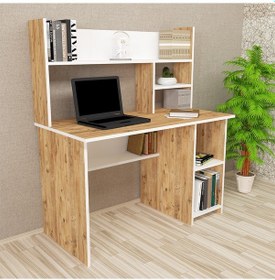 Resim Kalenderdekor1 Kalender Dekor Jimmy 120 Cm Çalışma Masası Jm02 Beyaz - Meşe 