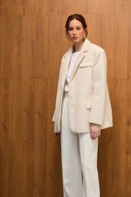 Resim Allure Yün Blazer - Ceket Ekru - Krem / 3 