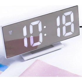 Resim Hanyang HKWC129-WHITEWHITE Dijital Çalar Saat Masaüstü Izle Çocuklar Için Yatak Odası Ev Dekor Sıcaklık Erteleme Fonksiyonu Masa Masa Saati LED Saat Elektronik (Yurt Dışından) 