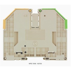 Resim WEIDMULLER W 1037300000, PE terminali, Vidalı bağlantı, 95 mm², 11400 A (95 mm²), Yeşil/sarı 