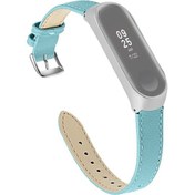 Resim Xiaomi Mi Band 5 İçin Deri Yedek Saat Bandı 