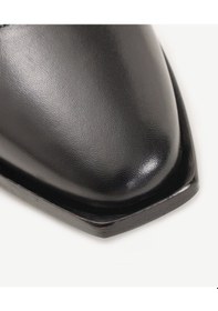 Resim Yargıcı Arkası Açık Deri Düz Ayakkabı 25ykay4069x 001 Siyah 
