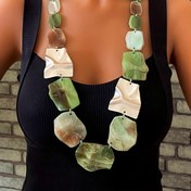 Resim Kadınlar için Vintage Boho Akrilik Geometrik Kolye, Günlük ve Hediye Etkinlikleri için Çok Renkli Retro Açıklama Takısı, Kaplamasız - Tüm Sezon Giyim 