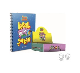 Resim Kral Şakir Spiralli A6 Küçük Boy Karton Kapak Not Defteri Stand 36 Lı Paket 6014 Karışık 