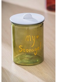 Resim Acar Pierre Ahşap Kapaklı Kavanoz Seti - 20 Cm Açık Yeşil 