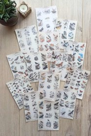 Resim 15 Adet Eskitme Vintage Kitap Kelebek Temalı Scrapbook Kağıt Seti Bullet Journal Dekupaj Kağıdı 