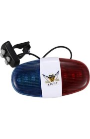 Resim Lidyahan Store Yi Bisiklet Polis Sirenli Elektronik Korna 6 Işık 4 Farklı Melodi Mavi - Kırmızı 