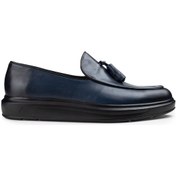 Resim Deery Hakiki Deri Mavi Püsküllü Comfort Erkek Loafer Mavi (539875829) Mavi 