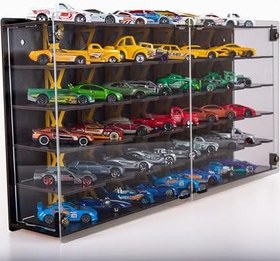 Resim Pleksi Kapak 48 Araçlık 1/64 Hotwheels, Matchbox Uyumlu Hobi Oyuncak Araba Rafı Koleksiyon Model Araba Garajı 