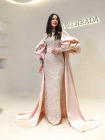 Resim Couture Simay Tesettür Abiye - Pudra / 40 