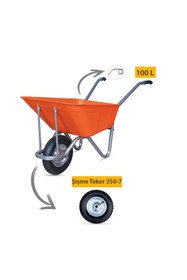 Resim Kanat Megaplast El Arabası -100 Litre 