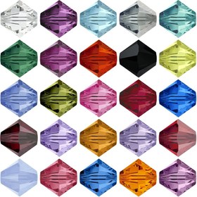 Resim 300 adet/90 adet Yüksek Kaliteli Kristal 4Mm Sivri Boncuk (Çift Konik) Giyim El Sanatları, Bileklikler, Kolyeler, Takı Aksesuarları (1/3) 