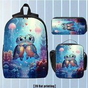 Resim Maxaccess Mixed Renkli Okul Cantasi Beslenme Cantasi Kalem Kutusu 3 Parca Kaplumbaga Sirt Cantasi 17 İnç Laptop Cantasi Okul Cantasi Hediye Karışık Renk 