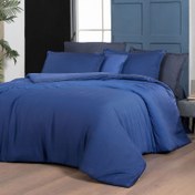 Resim Sarev Emery Tencel Tek Kişilik Mavi Nevresim Takımı 160x220cm 