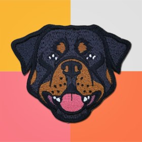 Resim PEÇ Rottweiler - Cırtlı Nakışlı Arma, Velcro Patch, Yama, Airsoft 